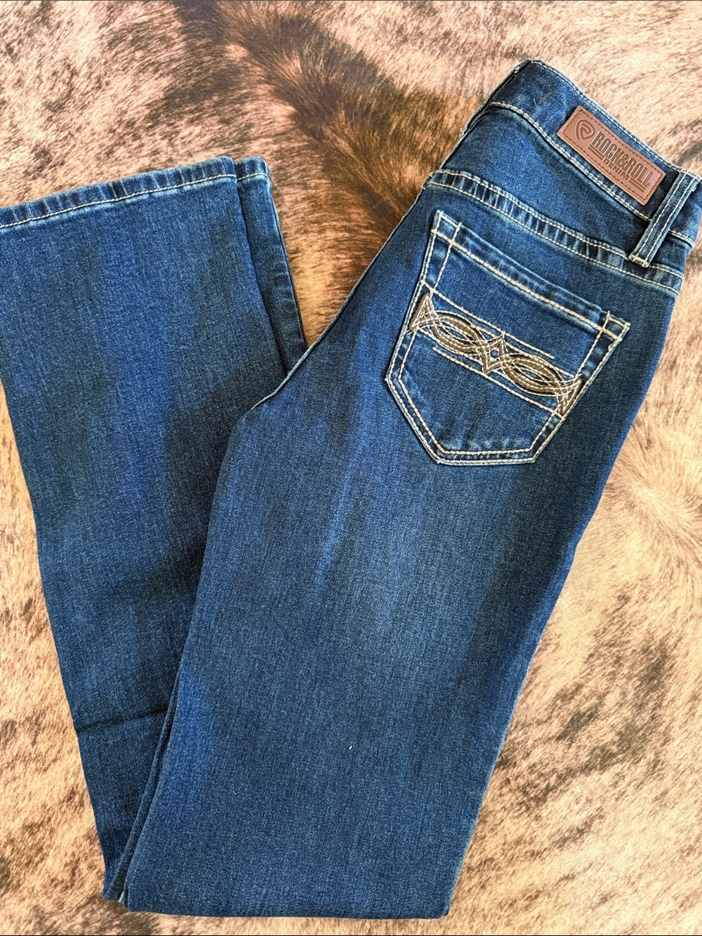 Rock & Roll Cowboy Dark Blue Women's Bootcut Jeans